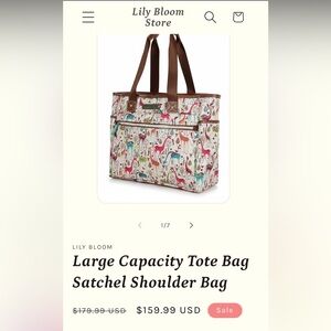 Lilly Bloom Large Travel Tote Bag With Giraffes